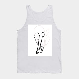 Minimal Line Drawing Female Legs Tank Top